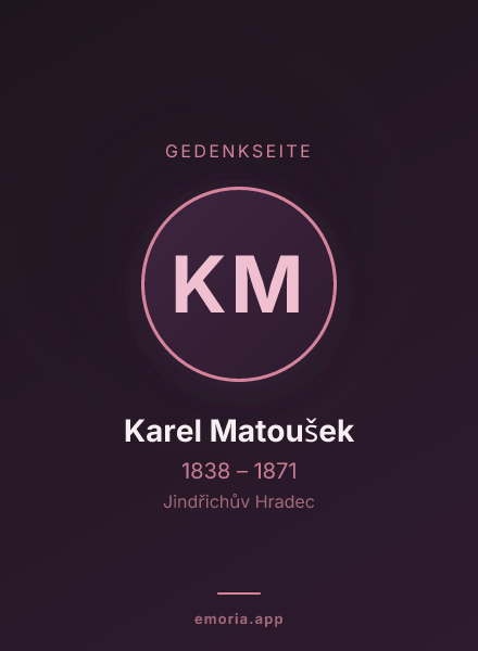 Gedenkportrait von Karel Matoušek