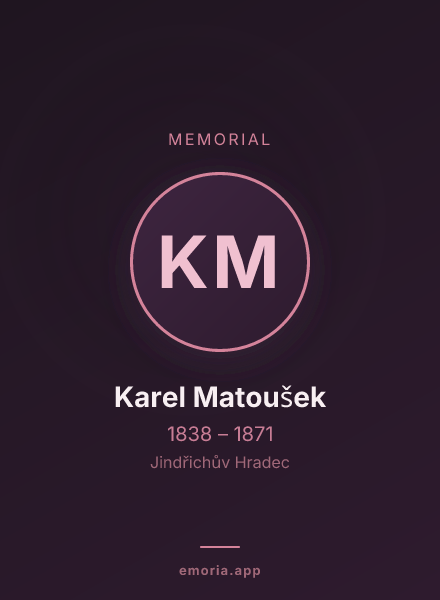 Memorial portrait of Karel Matoušek