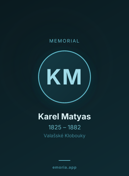 Memorial portrait of Karel Matyas