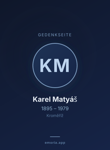 Gedenkportrait von Karel Matyáš