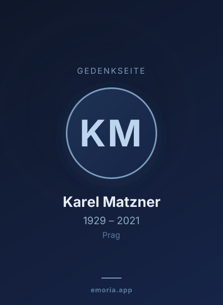 Gedenkportrait von Karel Matzner