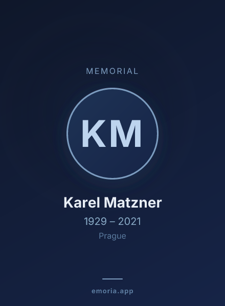 Memorial portrait of Karel Matzner