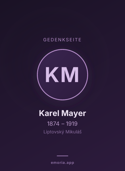 Gedenkportrait von Karel Mayer