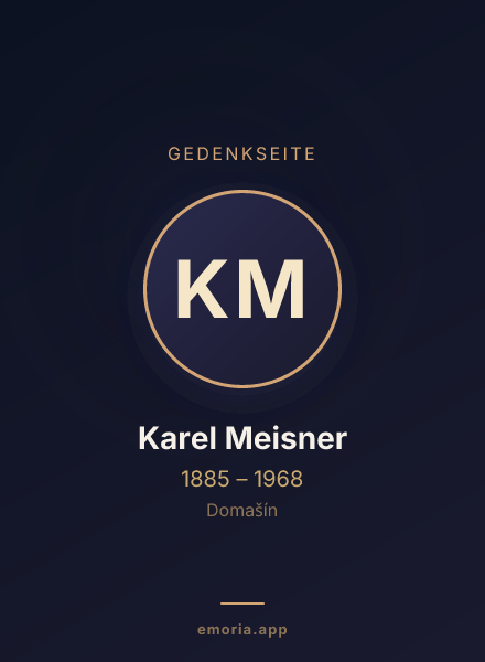 Gedenkportrait von Karel Meisner