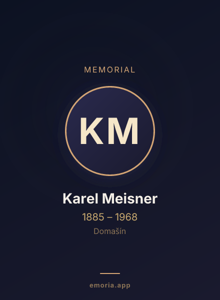 Memorial portrait of Karel Meisner