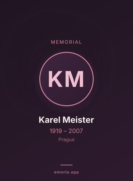 Memorial portrait of Karel Meister