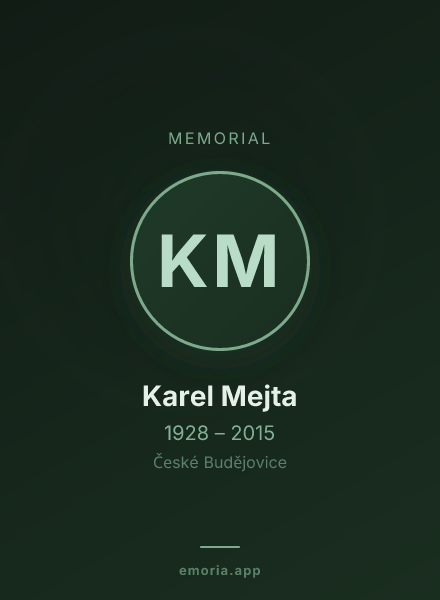 Memorial portrait of Karel Mejta