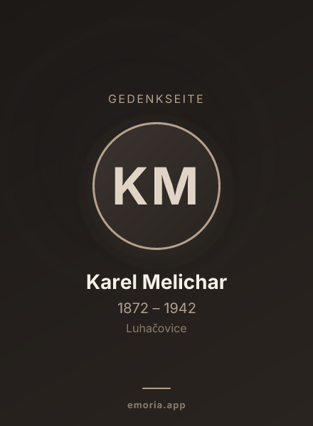 Gedenkportrait von Karel Melichar