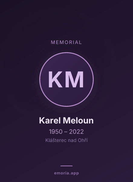 Memorial portrait of Karel Meloun