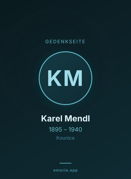 Gedenkportrait von Karel Mendl