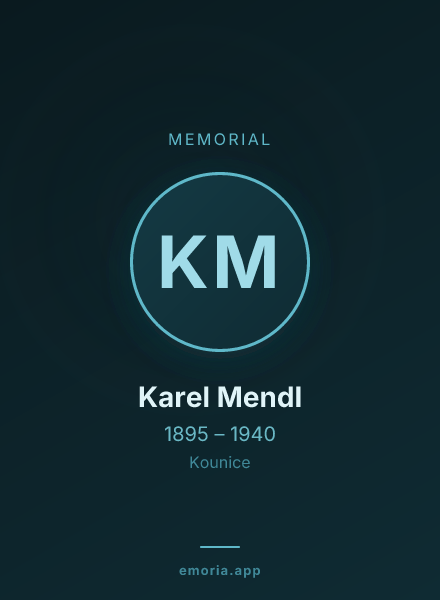 Memorial portrait of Karel Mendl