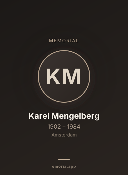 Memorial portrait of Karel Mengelberg