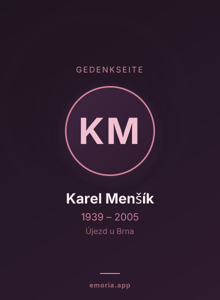 Gedenkportrait von Karel Menšík