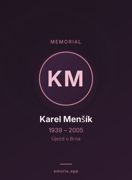 Memorial portrait of Karel Menšík