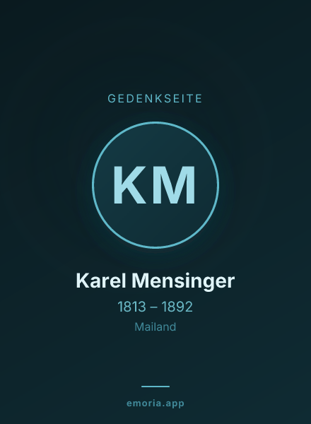 Gedenkportrait von Karel Mensinger