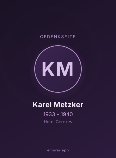Gedenkportrait von Karel Metzker