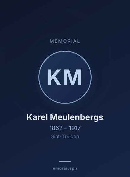 Memorial portrait of Karel Meulenbergs