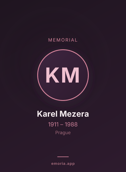 Memorial portrait of Karel Mezera
