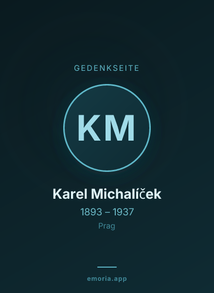 Gedenkportrait von Karel Michalíček