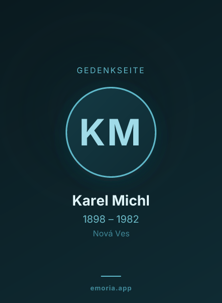 Gedenkportrait von Karel Michl