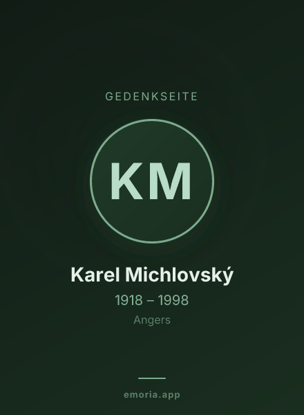 Gedenkportrait von Karel Michlovský