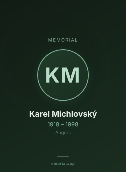 Memorial portrait of Karel Michlovský
