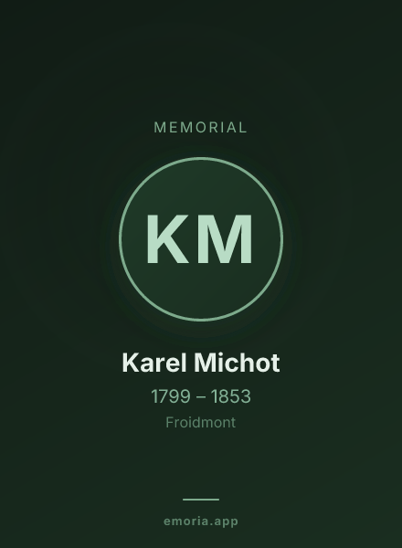 Memorial portrait of Karel Michot