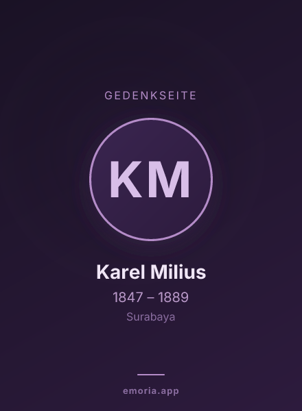 Gedenkportrait von Karel Milius