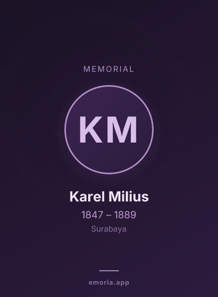 Memorial portrait of Karel Milius