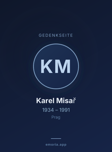 Gedenkportrait von Karel Misař