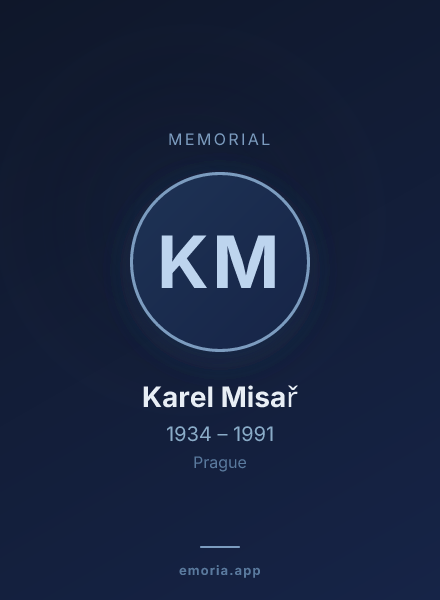 Memorial portrait of Karel Misař