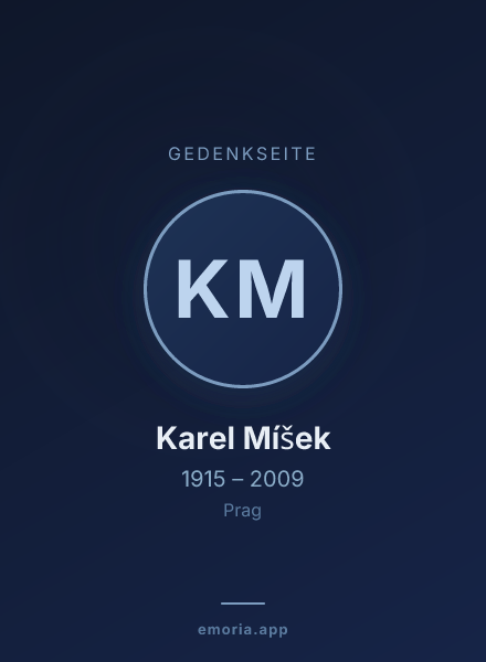 Gedenkportrait von Karel Míšek
