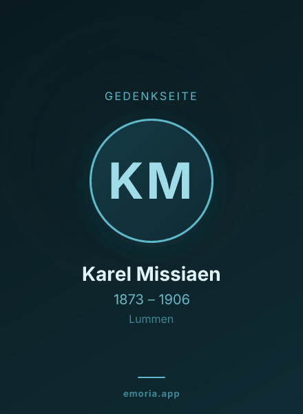Gedenkportrait von Karel Missiaen