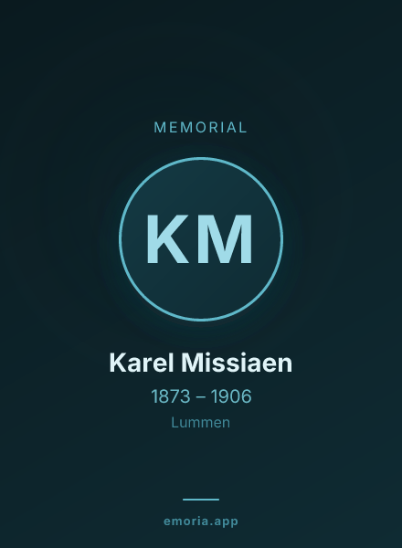 Memorial portrait of Karel Missiaen