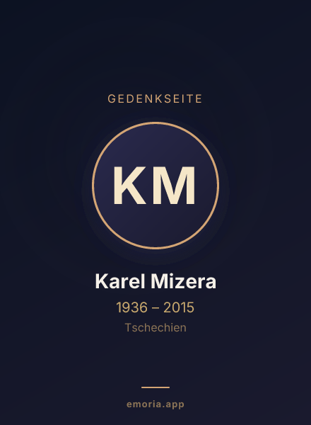 Gedenkportrait von Karel Mizera