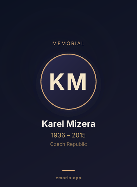 Memorial portrait of Karel Mizera
