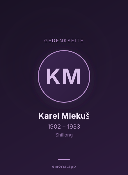 Gedenkportrait von Karel Mlekuš