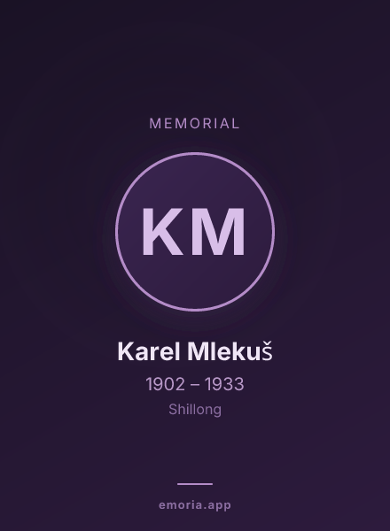 Memorial portrait of Karel Mlekuš