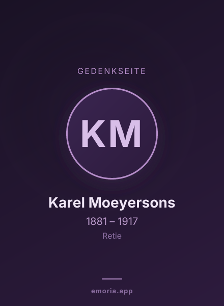 Gedenkportrait von Karel Moeyersons