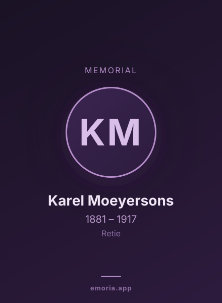 Memorial portrait of Karel Moeyersons