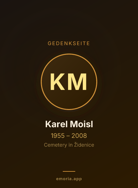 Gedenkportrait von Karel Moisl