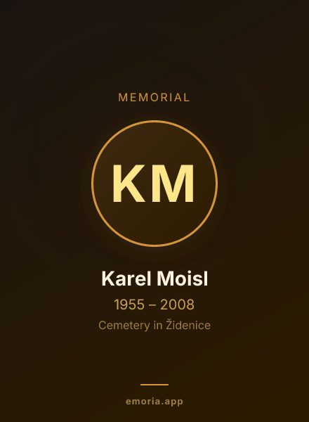 Memorial portrait of Karel Moisl