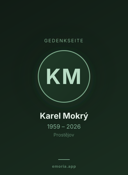 Gedenkportrait von Karel Mokrý
