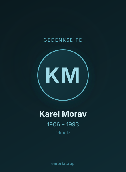 Gedenkportrait von Karel Morav