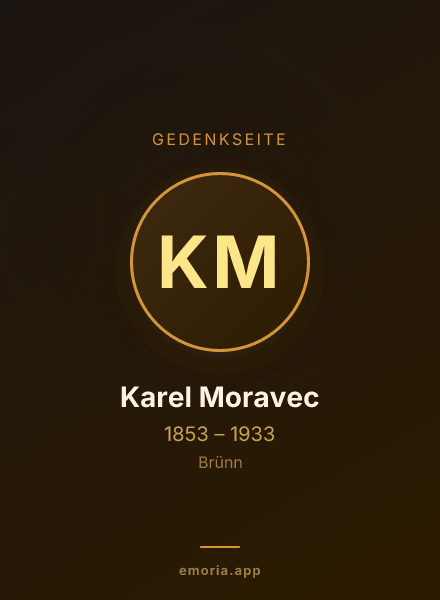 Gedenkportrait von Karel Moravec