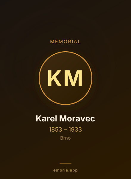 Memorial portrait of Karel Moravec