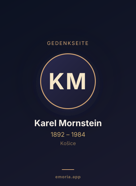 Gedenkportrait von Karel Mornstein