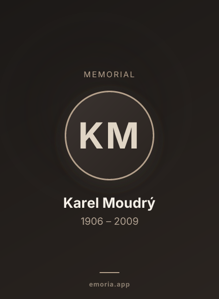 Memorial portrait of Karel Moudrý