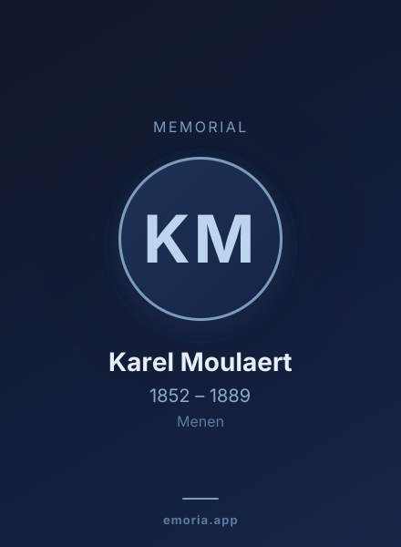 Memorial portrait of Karel Moulaert