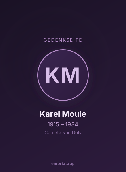 Gedenkportrait von Karel Moule